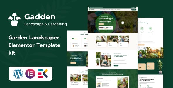 Gadden - Garden & Landscaping Elementor Template Kit